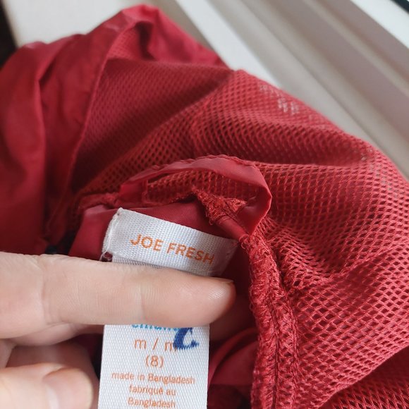 Joe Fresh red pullover size 8 children's windbreaker jacket - Picture 3 of 4